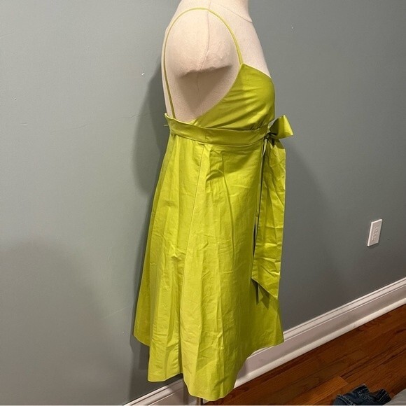 J Crew Lime Green Strappy A-Line Dress Size 4 - Picture 4 of 8